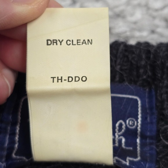 Vtg Woolrich Sweater Womens M Black Pink Snowflakes Wool Mohair Cabin Cottage - Picture 5 of 9